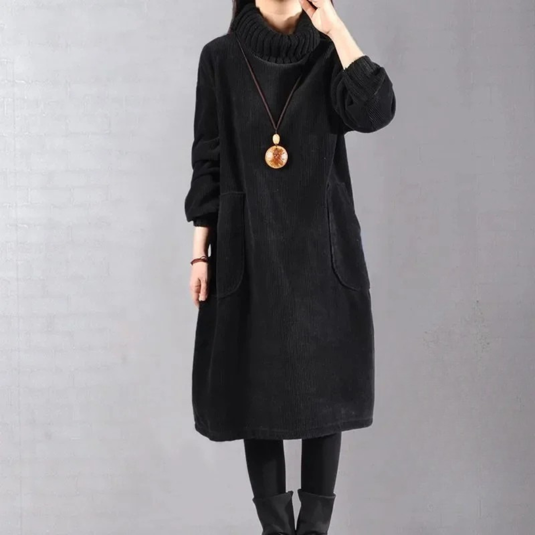 Marilyn | Ultra-Soft Cozy Turtleneck Winter Dress