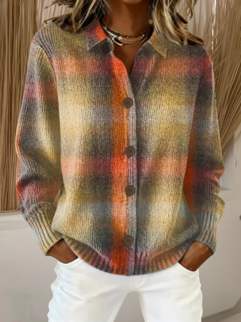 Rhoda™ | Artisan Check Cardigan