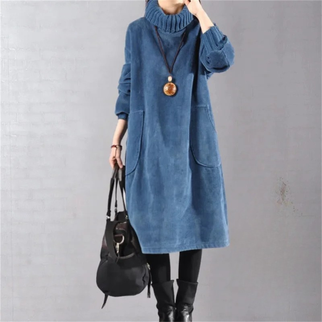 Marilyn | Ultra-Soft Cozy Turtleneck Winter Dress