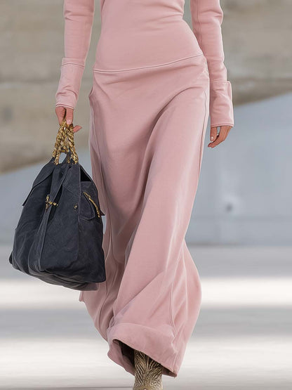 Sophie | Retro Sporty Zip-Up Maxi Dress
