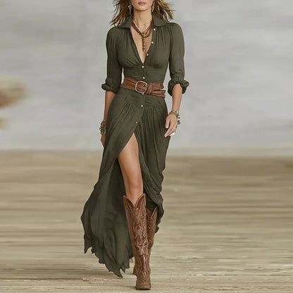 Eveline | Classic Elegant Dress With Belt