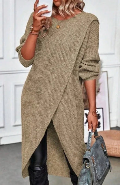 Diane | Cozy Knit Dress With Flattering Drape