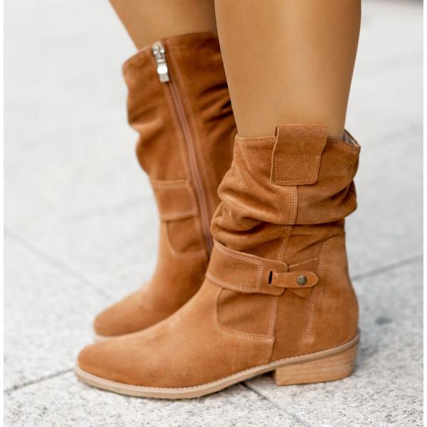 Maryam™ | Leather-Look Ankle Boots