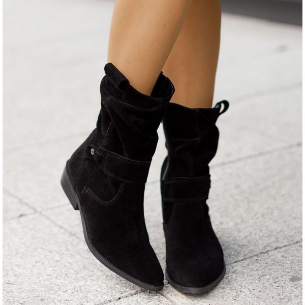Maryam™ | Leather-Look Ankle Boots