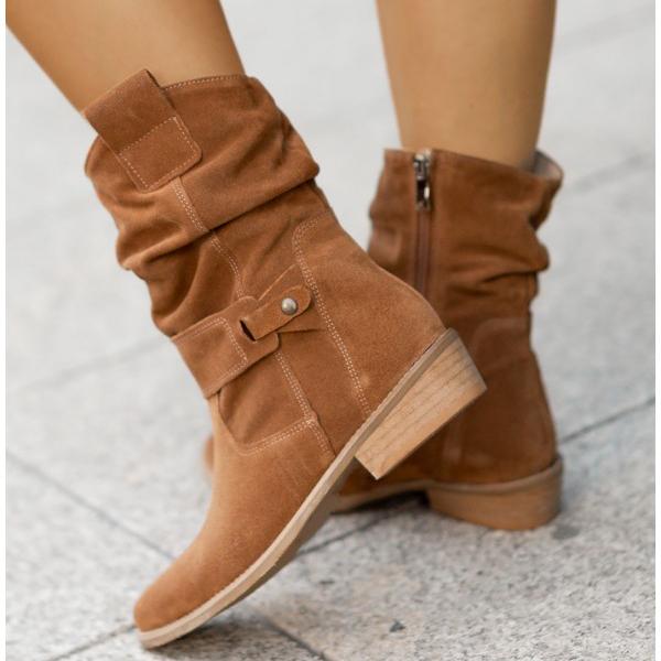 Maryam™ | Leather-Look Ankle Boots