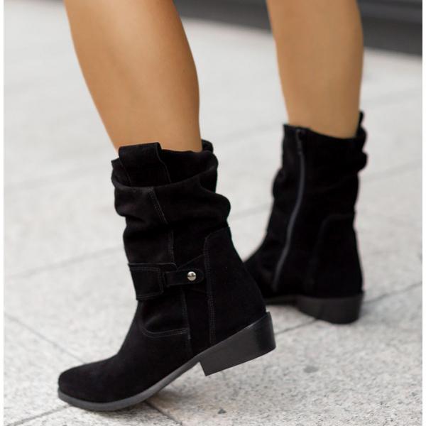 Maryam™ | Leather-Look Ankle Boots
