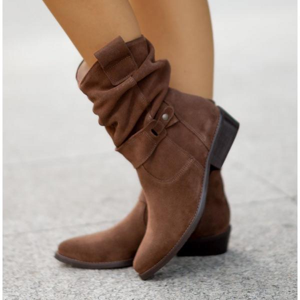 Maryam™ | Leather-Look Ankle Boots