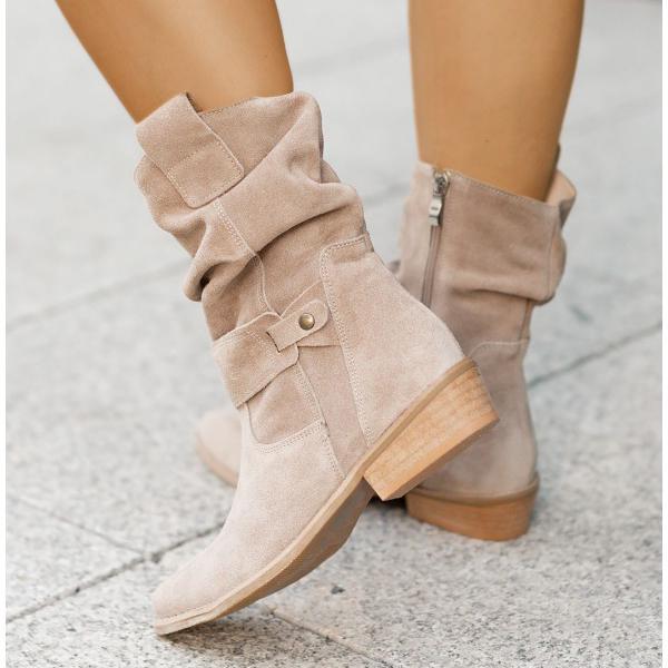 Maryam™ | Leather-Look Ankle Boots