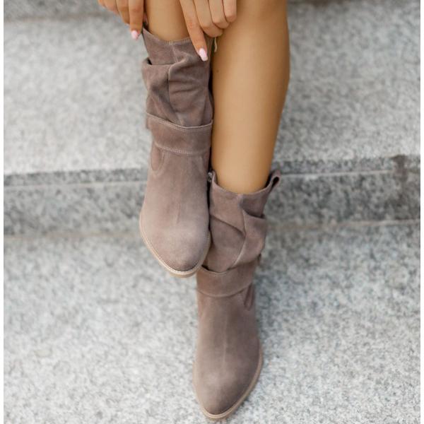 Maryam™ | Leather-Look Ankle Boots