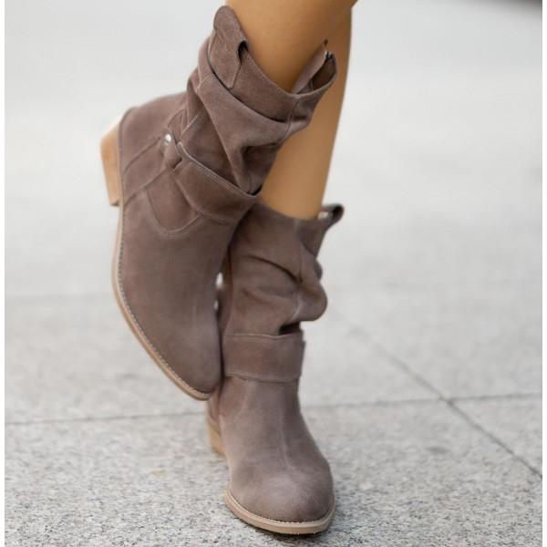 Maryam™ | Leather-Look Ankle Boots