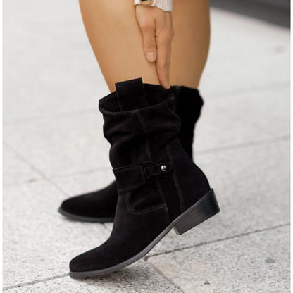 Maryam™ | Leather-Look Ankle Boots