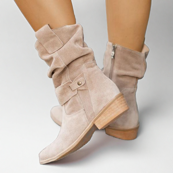 Maryam™ | Leather-Look Ankle Boots